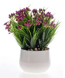 Yubiso Artificial Plant With Pot - Purple