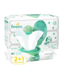 Pampers Aqua Pure Baby Wipes Made with 99% Pure Water - 144 Wipe Count