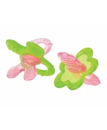 Nuby Silicone Chewbie with Bristles - Pink & Green