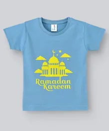 Babyqlo Short Sleeves Ramadan Kareem T-Shirt - Sky Blue
