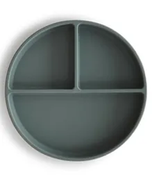 Mushie Silicone Divided Plate - Dried Thyme