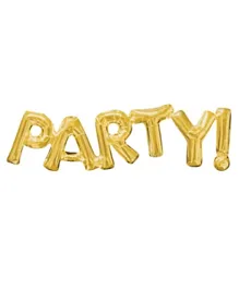 Party Centre Party Gold Phrase Balloon - Golden