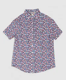 نيون قميص كاجوال بطبعة زهور النيون - متعدد الألوان