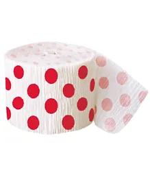 Unique Polka Dot Streamers Red - 914 cm