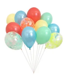 Meri Meri Multicolour Clear Beautiful Balloons - Pack of 12