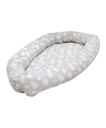 Little Angel Comfortable Baby Nest Bed - Grey and White
