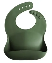 Mushie Silicone Baby Bib - Forest Green