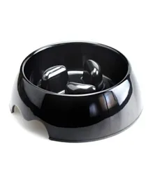 Nutrapet Melamine Slow Feeding Bowl Black Without Printing