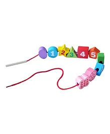 A Cool Toy Wooden Lacing Beads - Numbers