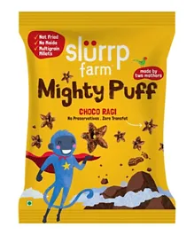 Slurrp Farm Mighty Puff  Not Fried Ragi Snacks  Choco Ragi - 20g