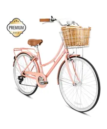 Spartan Platinum City Bike Blush Pink - 24 Inch
