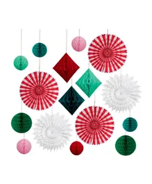 Meri Meri Christmas Honeycomb Decoration Kit - 16 Pieces