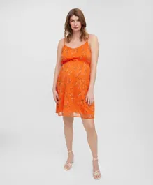 Vero Moda Maternity Kaya Singlet Short Maternity Dress - Flame