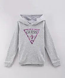 Guess Kids Organic Cotton Hoodie - Light Grey