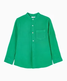 Zippy Cotton and Linen Shirt - Green