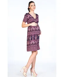 Bella Mama Maternity Dress - Purple