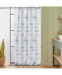 HomeBox Amara Polyester Shower Curtain with 12 Hooks