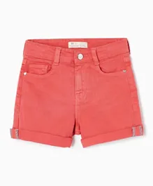 Zippy Twill Shorts - Coral