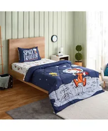 هوم بوكس - طقم مفرش سرير بطبعة سنوبي بينات مقاس توين  مع غطاء وسادة