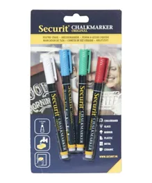 Securit Liquid Colored Chalkmarkers - Pack of 4