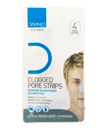 Davinci Men's Clogged Pore Strips - 4 Pieces