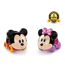 Disney Baby Mickey Mouse & Friends Go Grippers Collection Push Cars - Multicolour