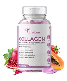 Herbal Max Veg Collagen Supplements - 60 Tablets