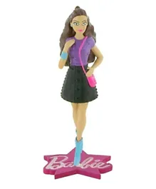 Barbie Fashion Doll With Bag Pink - 10cm