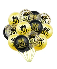 Party Propz Happy Birthday Latex Balloons - 15 Pieces