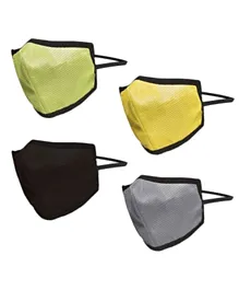 Swayam Reusable 4 Layers Outdoor Protective Face Mask Assorted Colours - Pack of 4
