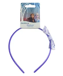Disney Frozen 2 Hair Band Bow Applique - Purple