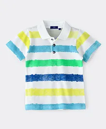 Jam-Stripes round neck polo tee _MULTI