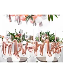 PartyDeco Mr Mrs Foil Balloon - Rose Gold