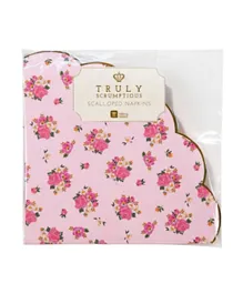 Talking Tables Truly Scrumptious Scalloped Napkin - Pink