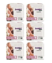 Bambo Nature Eco-Friendly Pack of 6 Diapers Size 6 - 24 Pieces each
