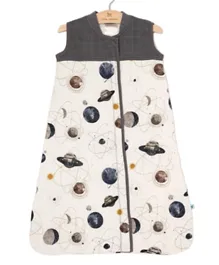 Little Unicorn Cotton Muslin Quilted Galaxy Theme Baby Sleeping Bag - Large