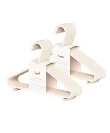 3 Sprouts Wheat Straw Hanger Cream - Set of 30