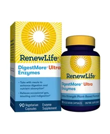 Renew Life Adult Digestmore Ultra Enzyme Supplement Vegetarian Capsules - 90 Pieces