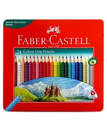 Faber Castell Colour Grip Pencil Colors - 24 Pieces