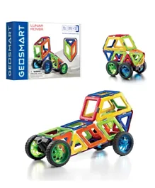 GeoSmart Lunar Rover Remote Controlled GeoMagnetic Vehicles with Stem Focused Magnetic Construction Set Multi Color - 30 Pieces