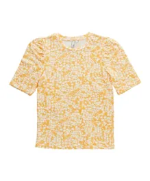 Little Pieces Floral Top - Yellow