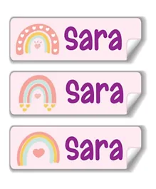 Twinkle Hands Personalized Waterproof Labels Rainbows - 30 Pieces