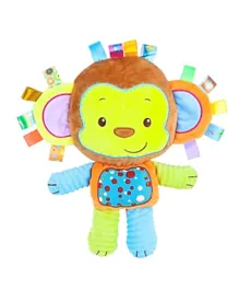 Happy Monkey Plush Soft Toy Rattle Pack of 1 - Monkey