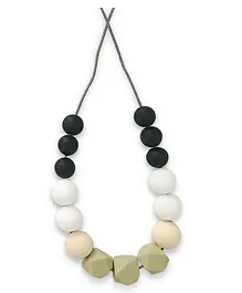 One.Chew.Three Poppy Teething Necklace - Olive
