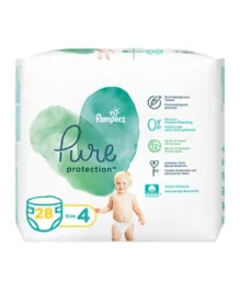 Pampers Pure Protection Dermatologically Tested Diapers Size 4 - 28 Diapers