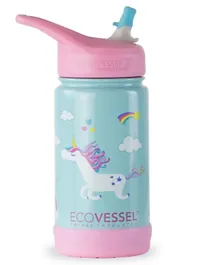 Ecovessel Frost Kids Unicorn Trimax Insulated Water Bottle  - 335ml