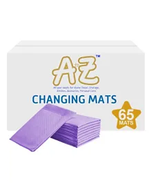 A to Z Lavender Disposable Changing Mats - 65 Pieces