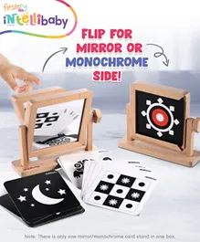 Intellibaby Wooden Mirror and Monochrome Card Set
