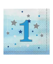 Various Brands One Little Star Boy 1st Birthday Large Paper Napkins - Pack Of 16
