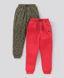 Primo Gino Full Length Printed Lounge Pant Pack of 2  - Green Red
